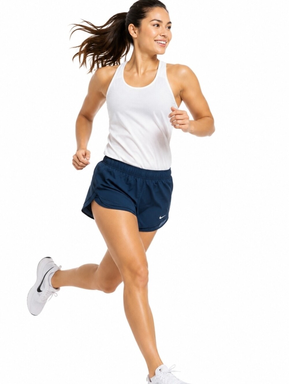 Nike Tempo DRI-FIT Women's Mid-Rise Lined Teal Athletic Running Shorts Size M